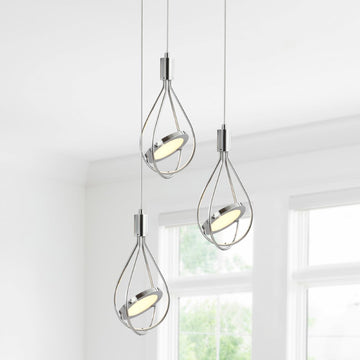Orion Adjustable Modern Integrated Cluster LED Metal Pendant - JONATHAN Y